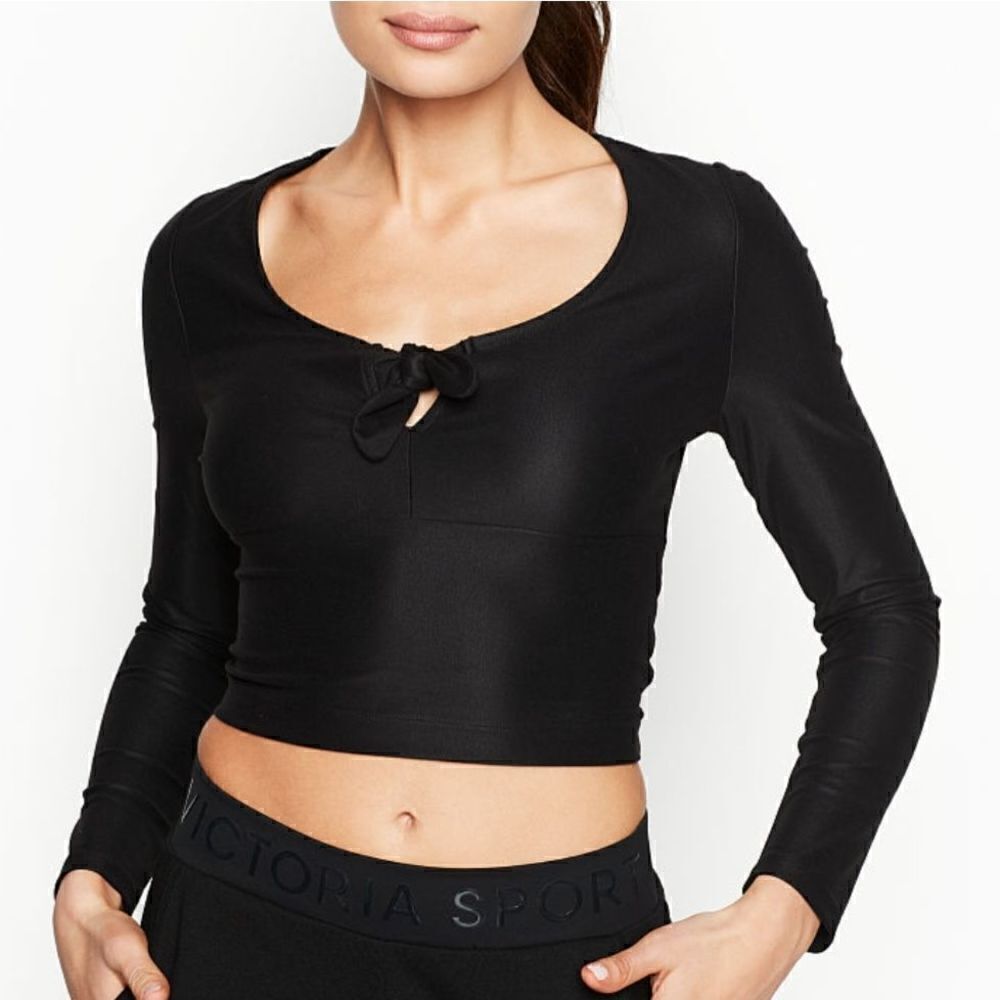 Victoria's Secret Sport Long Sleeve Tie Top